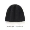 Gorro de punto de primera línea 100% cachemir puro para mujer estilo grueso tejido de ochos gorro para la cabeza gorro cálido gorro para protección de orejas gorro de lana gorro para clima frío