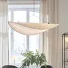 Gaze Estilo Chinês Novo Pequeno Pendente Luminária Cabeceira Hall de Entrada Corredor Sala de Jantar Gaze Barco Lua Flutuante Design da Lâmpada Lua Senso de Design Atmosfera Pendente Luminária