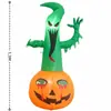 Modelo Inflable de Halloween Fantasma Blanco Calabaza Adorno Inflable Accesorios para Fiesta al Aire Libre Modelo de Decoración Inflable para Patio