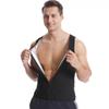 Ropa moldeadora con cremallera para hombre, ropa moldeadora para fitness, ropa de yoga y sauna, chaleco moldeador, ropa moldeadora para sudor.