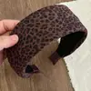 Diadema clásica con estampado de leopardo, diadema de tela ancha y gruesa, realza la forma de la cabeza, adecuada para salir, accesorio de pelo vintage para mujer
