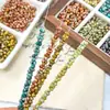 Cuentas de Arroz de Cacahuete Vintage Cuentas Falsas Checas Picasso Cuentas Ensartadas Material para Accesorios Hechos a Mano DIY Pulsera Collar