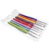 Herramienta para tejer suéteres con agujas de tejer mango suave de plástico juego de ganchillos de aluminio de 8 piezas imitación Cola crochet
