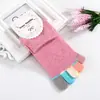 Novas Meias Femininas de Algodão com Cinco Dedos para Outono e Inverno, Doces Meias de Cinco Dedos, Meias de Algodão, Meias de Cinco Dedos Estilo Coreano Curtas e de Comprimento Médio, Meias Separadoras de Dedos