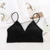 Chaleco corto con tirantes para mujer, ropa interior sexy con espalda descubierta y pecho pequeño, ligero y anti-correr, con almohadilla para el pecho, top deportivo tipo tubo.