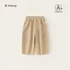 Roupas Infantis Bangxuan Outono Calça Casual de Bebê Cor Sólida Calça de Perna Reta para Bebê Calça Longa Bordada Infantil Calça de Menino com Toque de Algodão