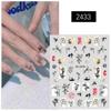Novo estilo chinês bambu manicure nacional moda tinta adesivo unha adesivos preto e branco texto antigo estilo rosa adesivo unha adesivos