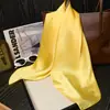 Pañuelo Cuadrado Pequeño 70 Color Sólido Dopamina, Moderno y Versátil, Pañuelo de Seda Sintética, Delgado y Sencillo, Sensación de Alta Gama, Diadema, Pañuelo de Seda para Mujer