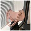 2024 Nuevo Bolso de Mujer Versátil Exquisito Estilo Occidental Cadena Color Sólido Casual Simple Moda Bolso de Hombro Cruzado para Mujer