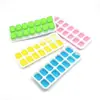 Venta al por mayor del fabricante molde de silicona para cubitos de hielo de fondo suave de 14 rejillas bandeja de hielo molde para cubitos de hielo de helado casero DIY con tapa