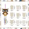 Juego de Carrillón de Viento de Otoño Transfronterizo Manualidades de Madera para Niños Colgantes de Carrillón de Viento de Animales Hechos a Mano para Niñas y Niños