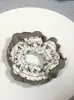Elástico de Cabelo Scrunchie Listrado com Renda Estilo Coreano para Mulheres, Acessório de Cabelo Suave e Elegante, Elástico de Cabelo Scrunchie Estilo Coreano