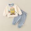 Conjunto Infantil Primavera 2026: Sudadera de Manga Larga con Estampado de Dibujos Animados de Bob Esponja, Conjunto Casual y Lindo de Dos Piezas para Bebés y Niños Pequeños