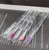 Cabeza de pegamento pincel de maquillaje con tapa pincel de cejas portátil cabeza inclinada maquillaje de ojos pincel de silicona herramienta de maquillaje aplicador de pegamento para pestañas