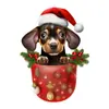 Colgante de perro de dibujos animados para árbol de Navidad nuevo transfronterizo decoración plana acrílica navideña colgante de regalo para el hogar