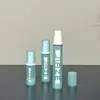 Botella de spray al vacío transparente verde de pequeña capacidad (5 ml, 10 ml, 15 ml), hecha de material AS, tamaño de viaje portátil para muestras de cuidado de la piel