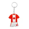 Souvenir de la Copa Mundial 2026 de EE. UU., Canadá y México Llavero de Jersey Suave de PVC Colgante para Aficionado con Bandera Canadiense