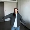 Chaqueta de Béisbol de Gamuza de Marca de Moda Ropa de Dos Piezas de Cuero PU para Pareja Ropa de Trabajo Traje de Motociclista para Primavera y Otoño Abrigo