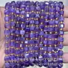 6mm 8mm Pedra Natural Cristal Ágata Canto Chanfrado Quadrado DIY Pulseira Colar Acessórios de Joias Produtos Semi-Acabados Atacado