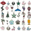 Serie de Llaveros DIY de Esmalte Blanco K Cereza Plátano Dibujos Animados Más Vendidos Transfronterizos Colgantes Accesorios de Joyería de Aleación Adornos Colgantes