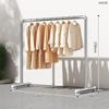Estante para Secar Ropa de Tubería de Acero de Pie Estante para Secar Ropa de Balcón Interior Estante para Secar Colchas de Exterior Perchero Simple para el Hogar