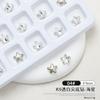 Arte de uñas K9 joyería taladro transparente súper brillante corazón torcido taladro de hacha gota de agua cuadrado gordo placa brillante diamante blanco usar accesorios para armadura al por mayor