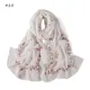 Novo Lenço de Chiffon com Estampa Floral Digital Primavera/Verão Transfronteiriço, Lenço Longo Versátil Floral Artístico para Mulheres, Lenço de Seda para Cabeça