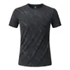 2026 Europeo y Americano Comercio Exterior Transfronterizo Aliexpress Verano Hombre Secado Rápido Manga Corta Estampado Deportes Correr Fitness Camiseta