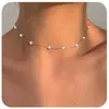 Amazon Europeia e Americana Transfronteiriça Novo Simples Miniatura Pérola Imitação Contas Colar Corrente da Clavícula Moda Joia Presente