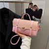 Bolsa Casual Retrô para Mulheres, Nova Moda Verão 2026 Bolsa Quadrada Pequena para o Dia a Dia, Bolsa Transversal de Ombro Único com Textura