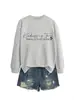 Gentileza é grátis Amazon eBay site independente moletom casual confortável feminino gola redonda manga longa para comércio exterior