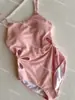 [4 Colores] Nuevo Color Caramelo Sexy Corte en la Cintura Flor de Alto Nivel para Vacaciones Cubre Vientre Aspecto Adelgazante Traje de Baño de una Pieza para Mujer