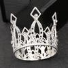 Tiara de Coroa Redonda Acessórios de Noiva Coroa de Cabelo Infantil Trança Dupla de Rabo de Cavalo Strass Tiara de Cristal para Meninas Menininhas