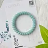 Pulsera de Sal Marina y Raíz Azul Bodhi con Doble Círculo y Cuentas de Ábaco, Rosario Budista de Mano Estilo Chino, Estilo Colgante de Loto