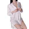 Deseo Solitario Camisa Estilo Novio Sexy Talla Grande Pijama Sexy Deseo Puro Mujeres Camisón Delgado Ropa de Casa Traje Largo Mujeres