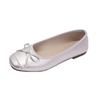 Sapatilhas de Bico Quadrado e Decote Baixo para Mulheres 2025 Primavera e Outono Novo Estilo Coreano Cor Pura Salto Baixo Confortáveis Casuais Slip-On