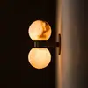 Luminária de parede de fundo para sala de estar em mármore natural e cobre total, designer de arte, luz francesa de luxo, luminária de cabeceira italiana para quarto