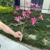 4 garfos cor de outono gipsofila única flores artificiais colocadas flores falsas decoração externa atacado