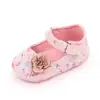 Sapatos de princesa novos com laço de glitter para primavera e verão, sola de borracha, sapatos para bebê menina e criança pequena, sapatos de bebê atacado, total 2572