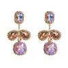 Pendientes transfronterizos con diseño exagerado, de cristal, con efecto superbrillante, con forma de gota, círculos geométricos y borlas largas.