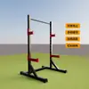 Rack de sentadillas Rack de press de banca Equipo de fitness para el hogar Barra de dominadas integrada multifuncional Rack para barra olímpica Mancuernas Entrenador integral