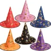 Chapéus de Halloween para crianças e adultos, chapéus de bruxa decorativos, artigos de festa, chapéus de bruxo, chapéus de bruxa, fantasias de Halloween