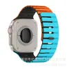 Patrón de teclas de piano, correa de reloj magnética de silicona bicolor, compatible con Apple Watch Series 9, 10, 11 y iWatch Ultra