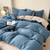 Conjunto de Colcha de Quatro Peças com Lençóis e Travesseiros, Núcleo de Colcha para Primavera e Outono, Cama de Dormitório Estudantil, Conjunto de Sete ou Oito Peças, Conjunto de Roupa de Cama com Ar Condicionado