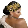 Accesorios para el Cabello Trenzados con Pedrería Hechos a Mano Corona para el Cabello Accesorios para Vestido de Novia Diadema Dorado con Forma de Cristal Dz274