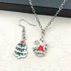 Set Mixto de 20 Esmalte Navideño Aleación K Blanca Accesorios para Joyería DIY: Amuletos para Pulsera de Papá Noel, Muñeco de Nieve, Campana, Reno