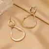 Brincos Casuais de Moda Transfronteiriços Círculo Tendência Personalidade Atacado Design de Nicho Luxo Leve Brincos de Temperamento Simples para Mulheres