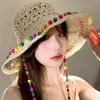 Sombrero de Paja Sombrero de Playa Ins Sombrero de Paja Hueco con Cordones Sombrero de Sol de Playa para Viajes de Mujer Sombrero de Sol de Encaje