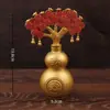 Árvore da Fortuna Ornamentos de Sorte para Virada Árvore da Fortuna Cabaça Ornamentos de Liga de Zinco Ornamentos de Liga para Virada Ornamentos Pequenos para Alívio de Estresse