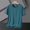 Camiseta de Hielo de Seda de Verano 2026 para Hombre Deportiva Casual de Manga Corta Top Cuello Redondo Fitness Running Moderna Secado Rápido
